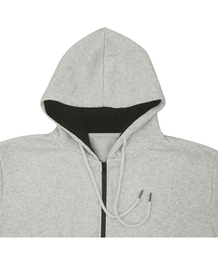 Men's Solid Color Zipper Hooded Sports Fleece Warm Sweatshirt Jacket-DUMFH04803 | Zitysports