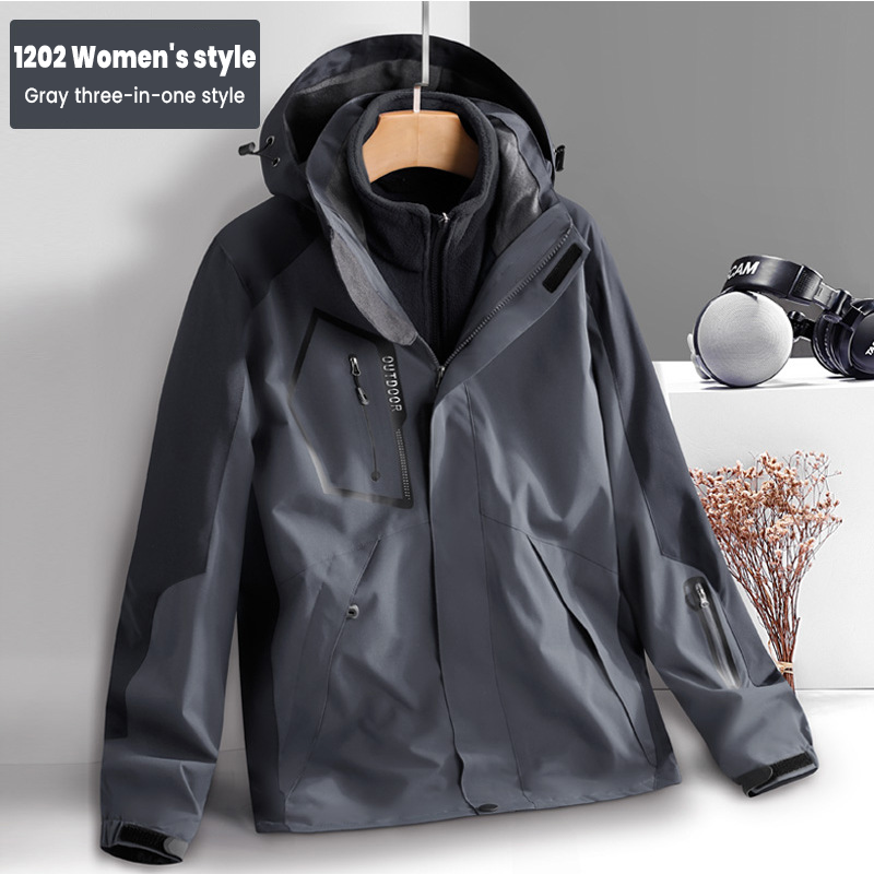 ZITY Women's Three In One Waterproof Outdoor Jacket-DUWBL06515