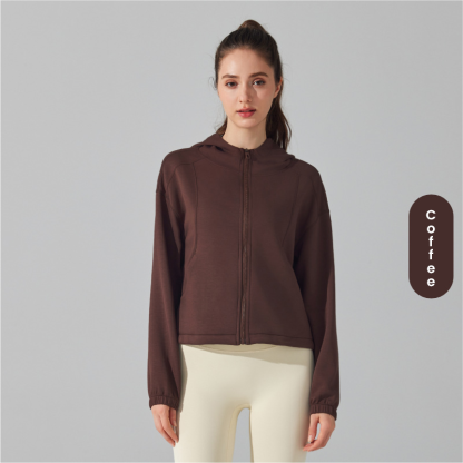 ZITY Women's Full Zipper Hooded Sports Jacket-DUWTR06519