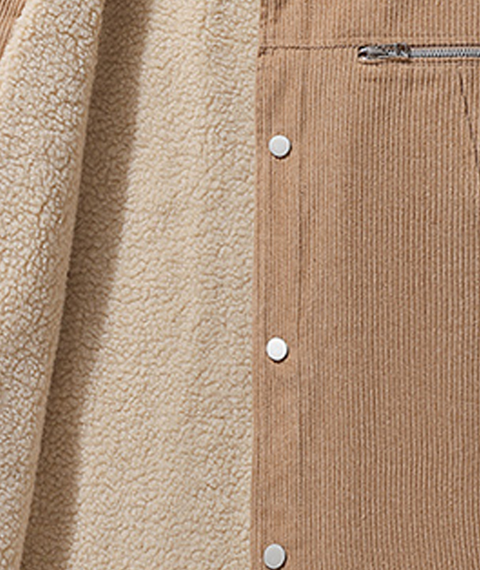 ZITY Men's Oversize Long Sleeve Fleece Jacket-DUMCO05445