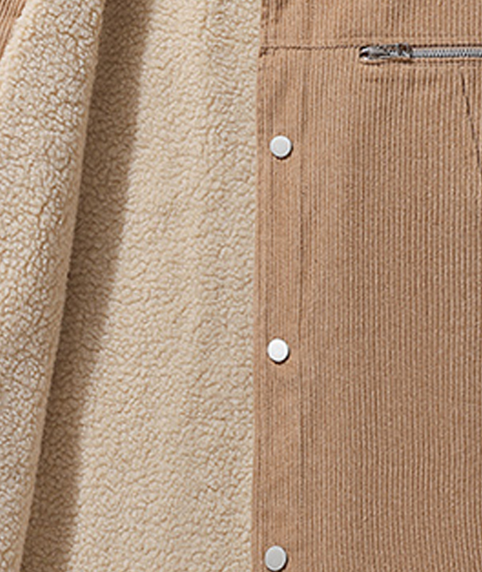 ZITY Men's Oversize Long Sleeve Fleece Jacket-DUMCO05445