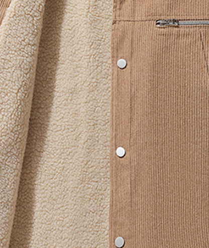 ZITY Men's Oversize Long Sleeve Fleece Jacket-DUMCO05445