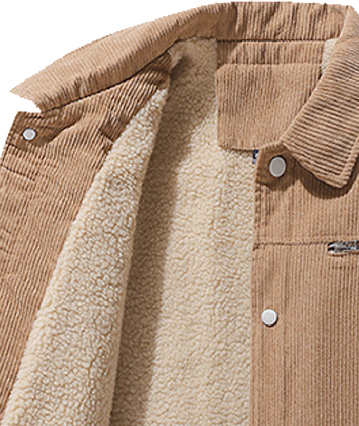 ZITY Men's Oversize Long Sleeve Fleece Jacket-DUMCO05445