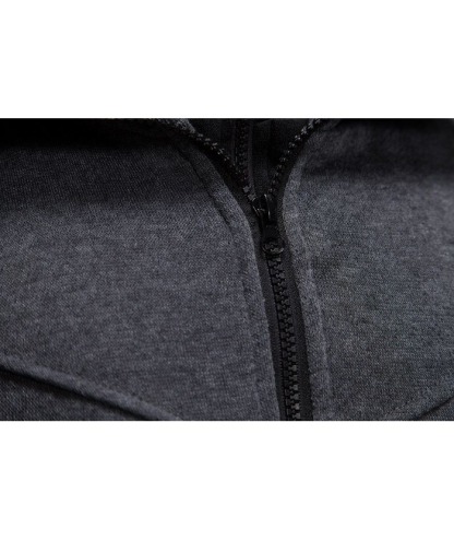 Men's Fake Two-Piece Stand Collar Full-Zip Hoodie -DUMFH04828 | Zitysports