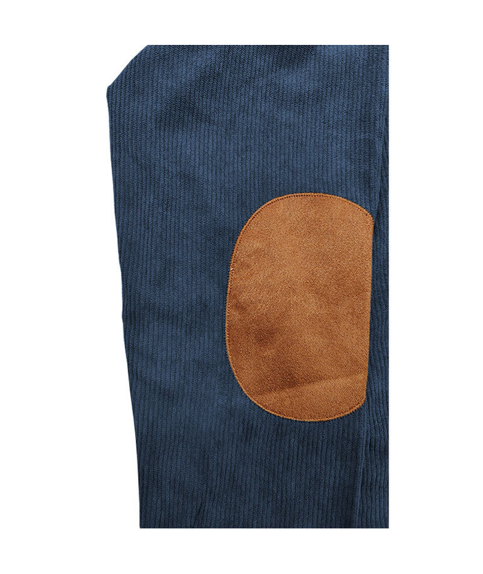 ZITY Men's Patch Corduroy Quater Botton Sweatshirt-DUMFH04830 | Zitysports