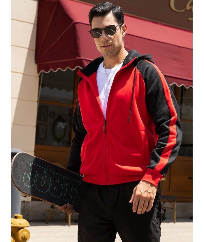 ZITY Men's Casual Solid Color Sports Outwear Hoodie-DUMSW04660 | Zitysports