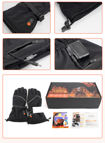 ZITY Unisex 7.4V 3000mAh Battery USB Charging Heating Gloves-DUOST06416