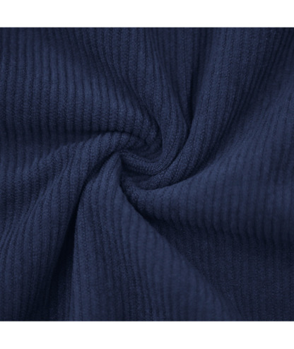Men's Corduroy Stand Collar Pullover Sweatshirt-DUMFH04799 | Zitysports