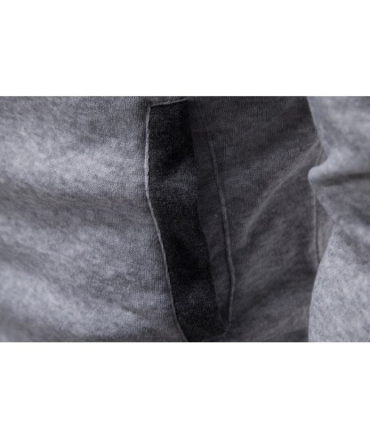 Men's Fake Two-Piece Stand Collar Full-Zip Hoodie -DUMFH04828 | Zitysports