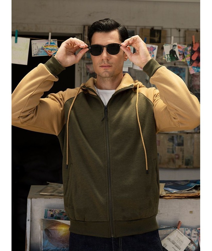 ZITY Men's Casual Solid Color Sports Outwear Hoodie-DUMSW04660 | Zitysports