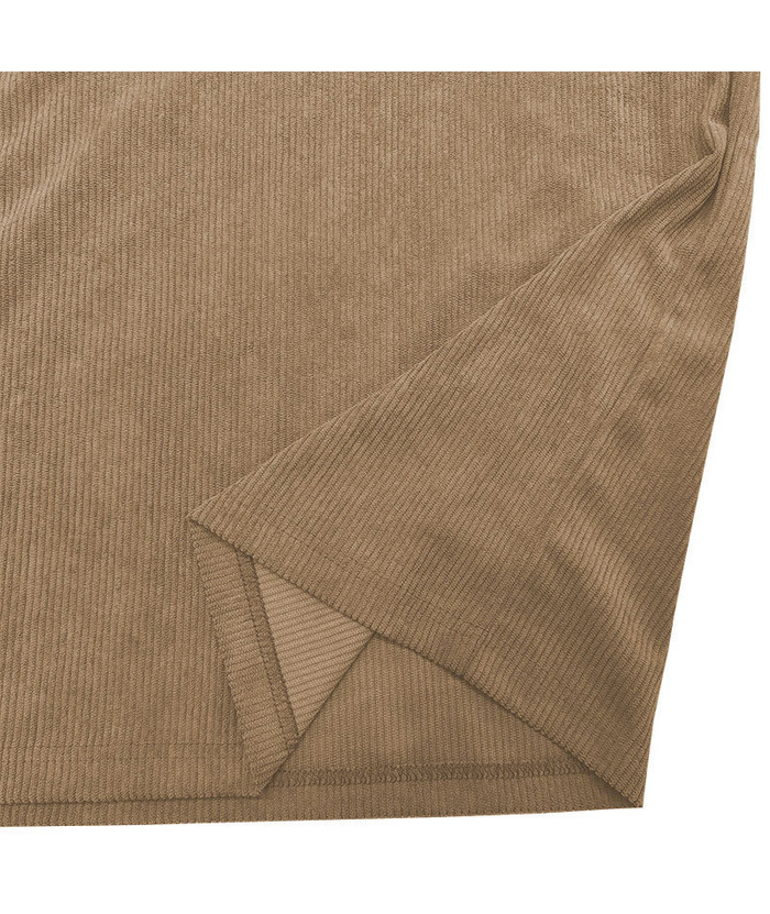 ZITY Men's Patch Corduroy Quater Botton Sweatshirt-DUMFH04830 | Zitysports