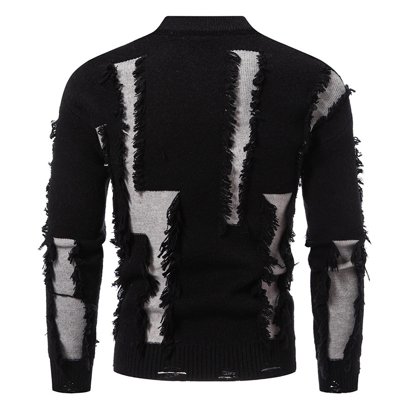 ZITY Men's Long Sleeve Knit Fashionable Fleece Sweater-DUMFH06530