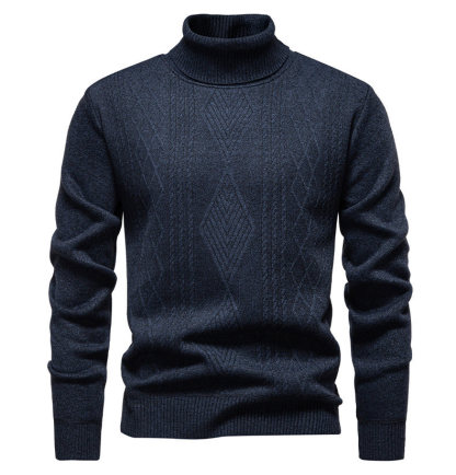ZITY Men's Long Sleeve Knitted Solid Color Pullover Sweater-DUMFH06528