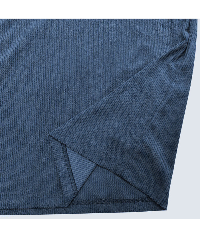 ZITY Men's Patch Corduroy Quater Botton Sweatshirt-DUMFH04830 | Zitysports