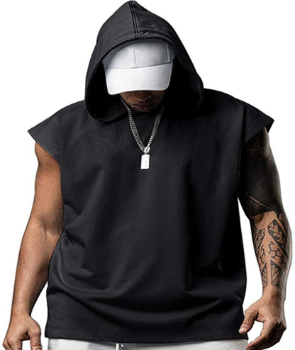 ZITY Men's Sleeveless Oversize Sports Hoodie-DUMHD05416|Zitysports