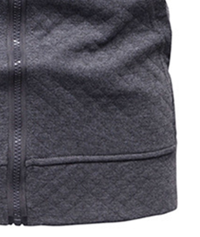 ZITY Men's Slim Fit Zipper Sleeveless Hoodie-DUMMG05222|Zitysports