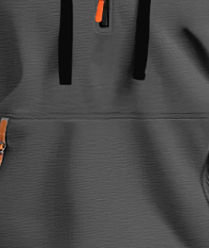 ZITY Men's 1/4 Zipper Long Sleeve Slim Fit Hoodie-DUMFH05439