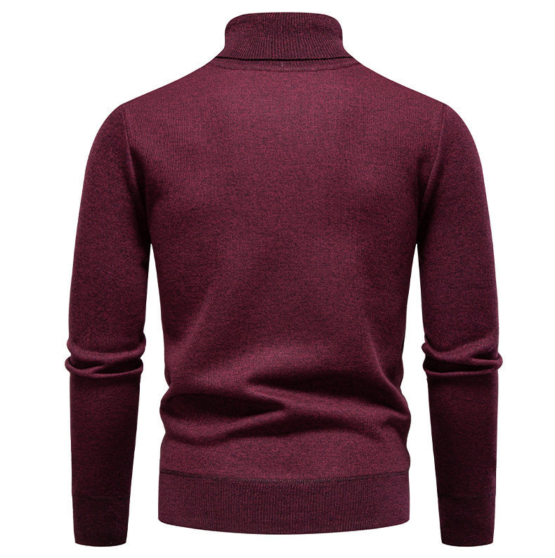 ZITY Men's Long Sleeve Knitted Solid Color Pullover Sweater-DUMFH06528