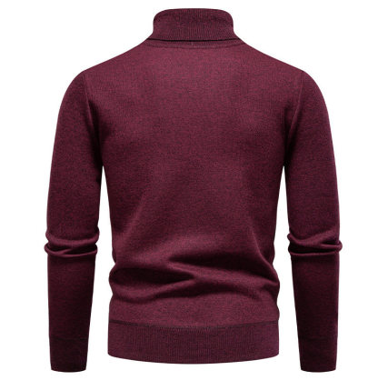 ZITY Men's Long Sleeve Knitted Solid Color Pullover Sweater-DUMFH06528