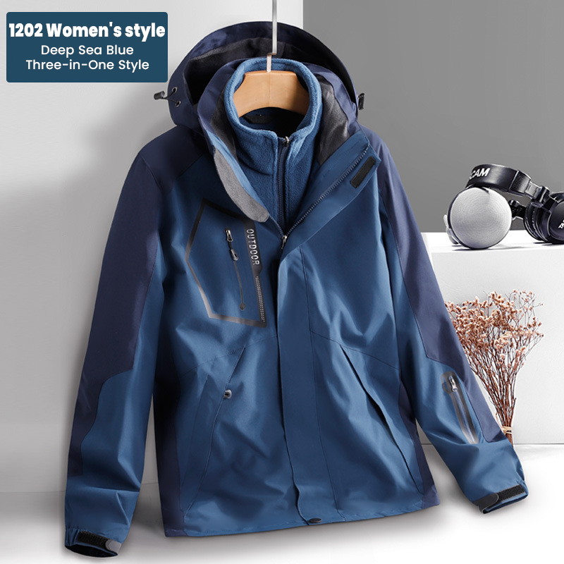ZITY Women's Three In One Waterproof Outdoor Jacket-DUWBL06515