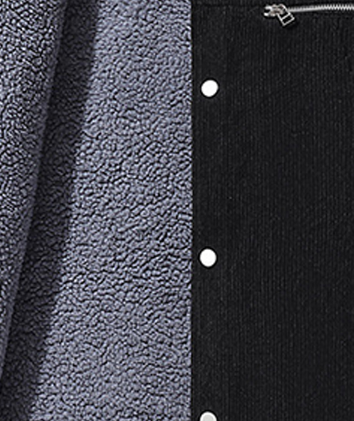 ZITY Men's Oversize Long Sleeve Fleece Jacket-DUMCO05445