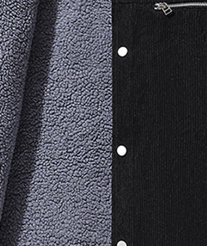 ZITY Men's Oversize Long Sleeve Fleece Jacket-DUMCO05445