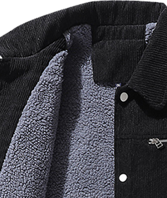 ZITY Men's Oversize Long Sleeve Fleece Jacket-DUMCO05445