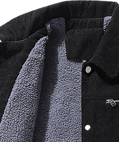 ZITY Men's Oversize Long Sleeve Fleece Jacket-DUMCO05445