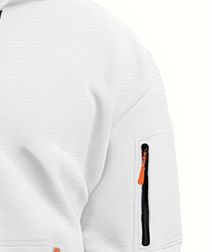 ZITY Men's 1/4 Zipper Long Sleeve Slim Fit Hoodie-DUMFH05439