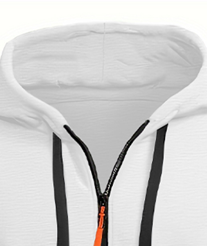 ZITY Men's 1/4 Zipper Long Sleeve Slim Fit Hoodie-DUMFH05439