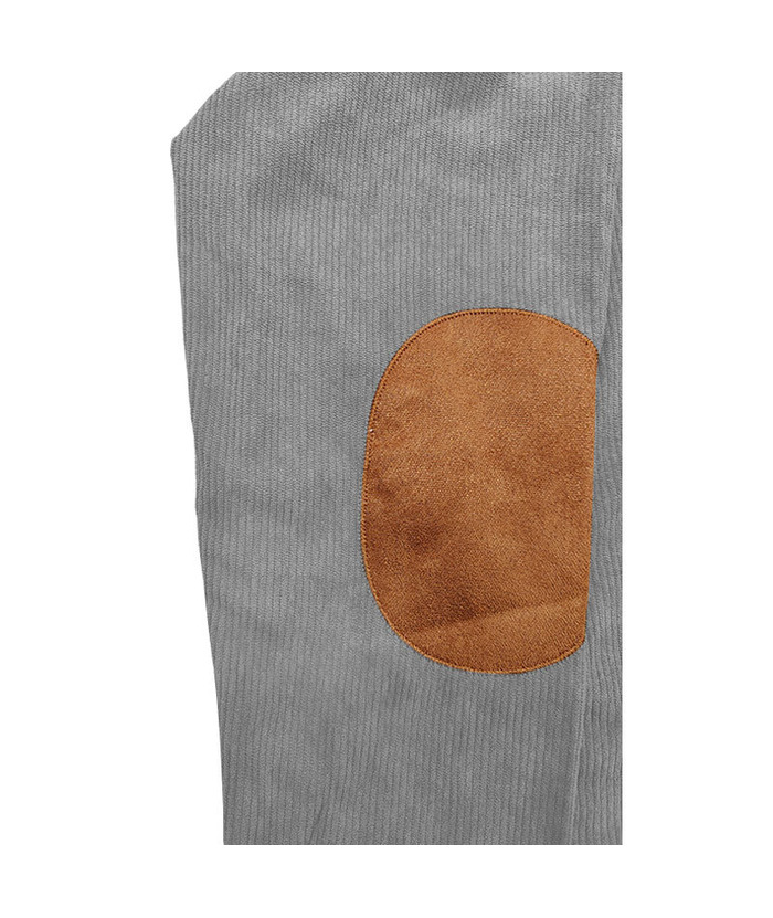 ZITY Men's Patch Corduroy Quater Botton Sweatshirt-DUMFH04830 | Zitysports