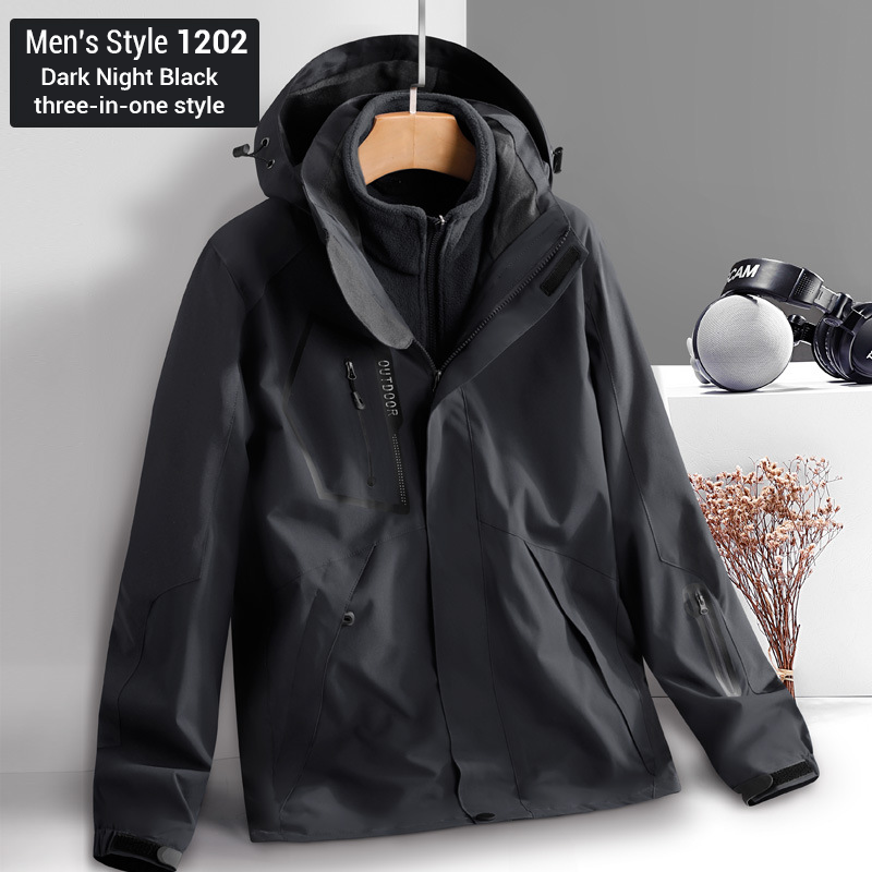 ZITY Men's Three In One Waterproof Outdoor Jacket-DUMWJ06514