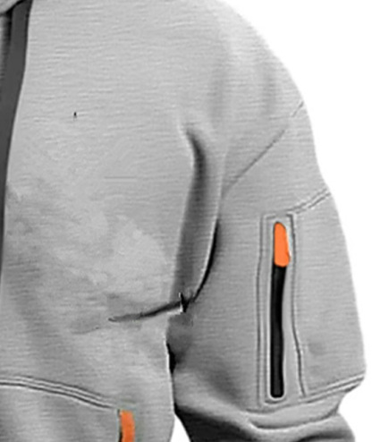 ZITY Men's 1/4 Zipper Long Sleeve Slim Fit Hoodie-DUMFH05439