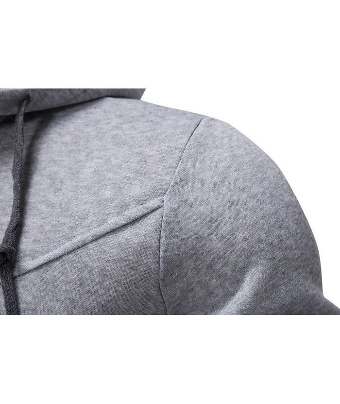 Men's Fake Two-Piece Stand Collar Full-Zip Hoodie -DUMFH04828 | Zitysports