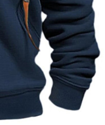 ZITY Men's 1/4 Zipper Long Sleeve Slim Fit Hoodie-DUMFH05439