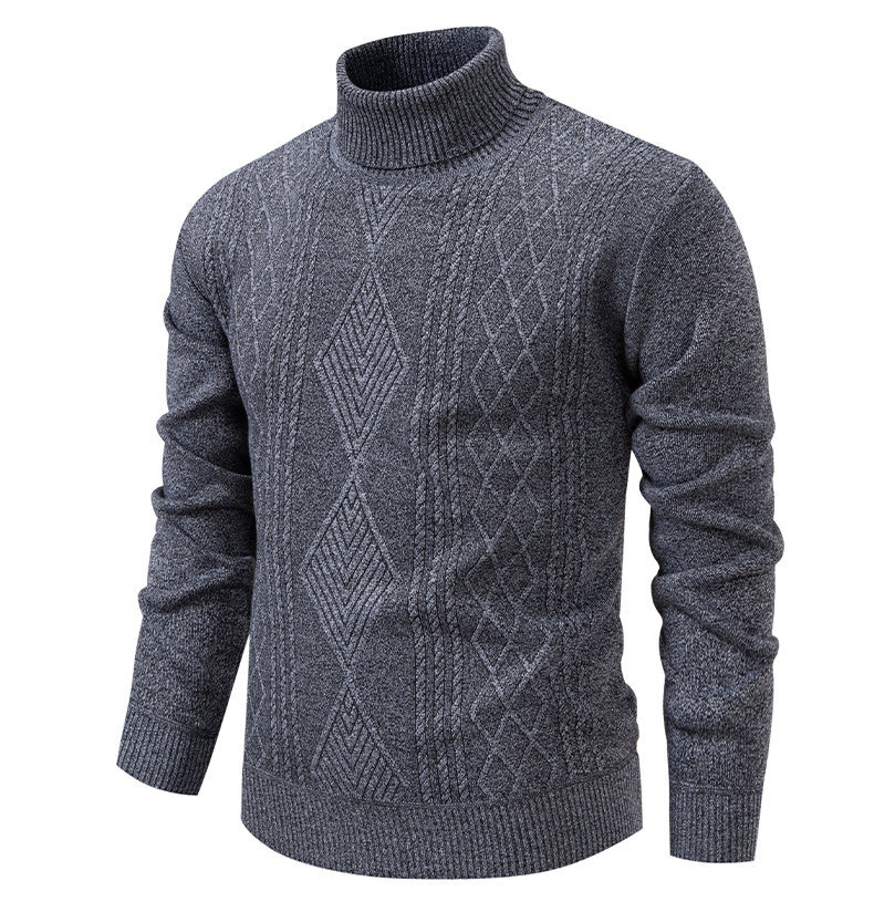 ZITY Men's Long Sleeve Knitted Solid Color Pullover Sweater-DUMFH06528
