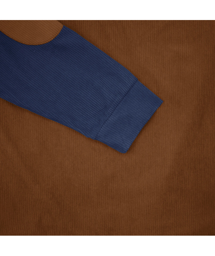 Men's Corduroy Stand Collar Pullover Sweatshirt-DUMFH04799 | Zitysports