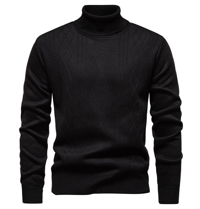 ZITY Men's Long Sleeve Knitted Solid Color Pullover Sweater-DUMFH06528