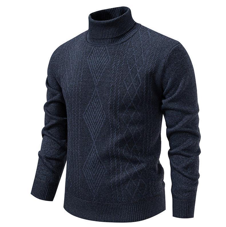 ZITY Men's Long Sleeve Knitted Solid Color Pullover Sweater-DUMFH06528