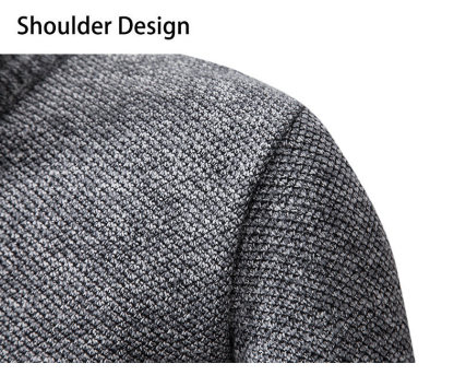 ZITY Men's Long Sleeve Quarter Zip Fleece Sweater-DUMFH06529