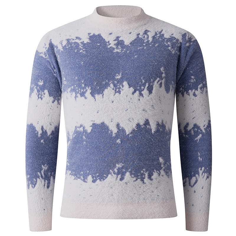 ZITY Men's Long Sleeve Knitted Fleece Sweater-DUMFH06538