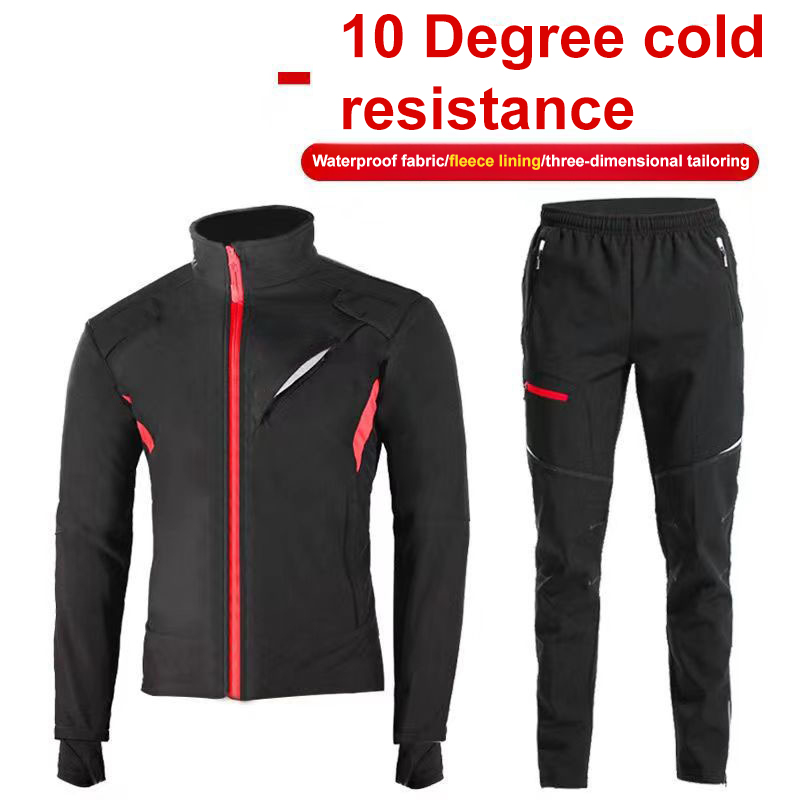 ZITY Men's Windproof Waterproof Fleece Cycling Suit-DUMSU06500