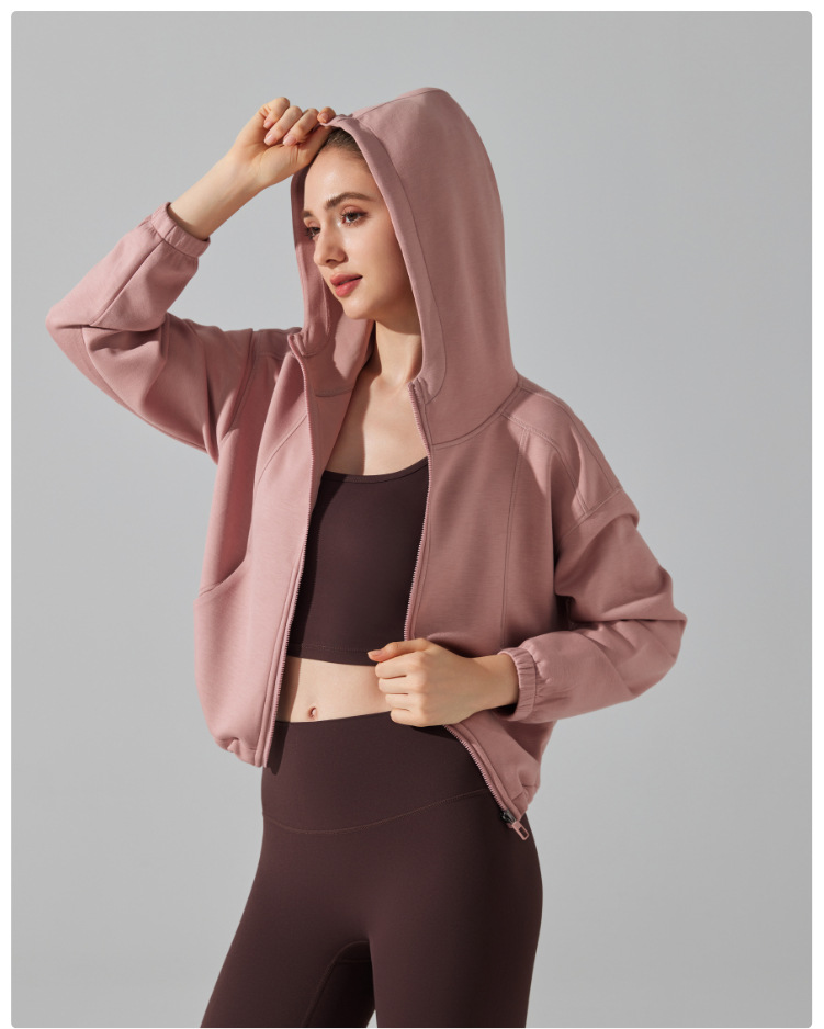 ZITY Women's Full Zipper Hooded Sports Jacket-DUWTR06519