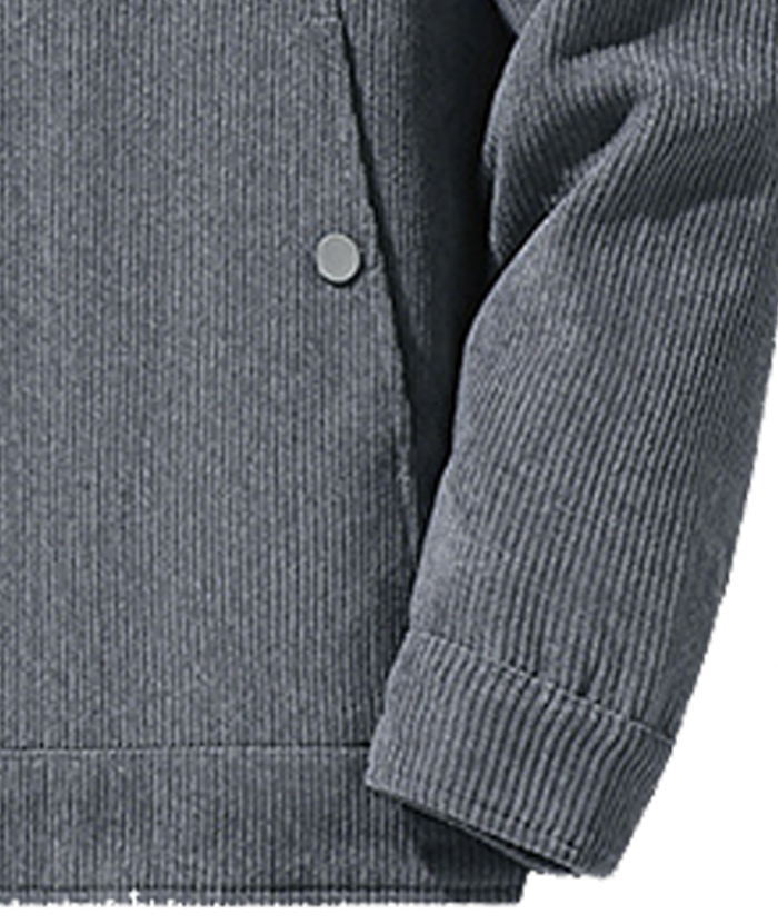 ZITY Men's Oversize Long Sleeve Fleece Jacket-DUMCO05445