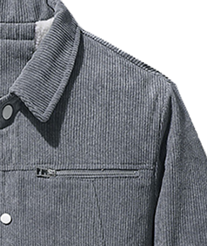 ZITY Men's Oversize Long Sleeve Fleece Jacket-DUMCO05445