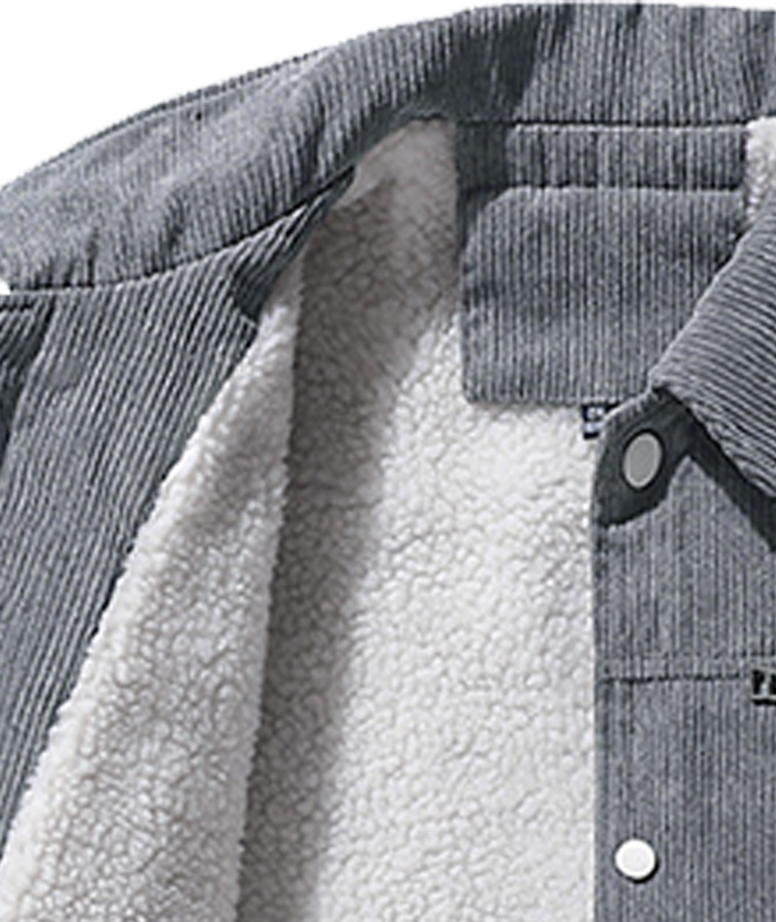 ZITY Men's Oversize Long Sleeve Fleece Jacket-DUMCO05445