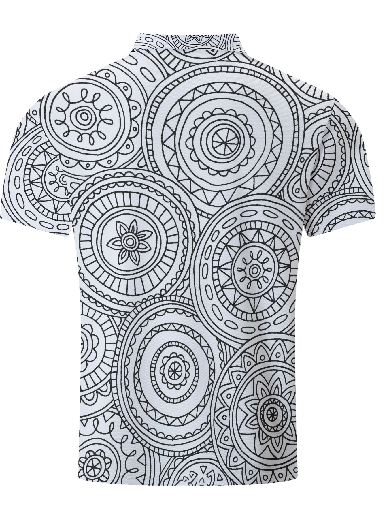 ZITY Men's Printed Button Down Stylish Summer Wear Polo Shirt