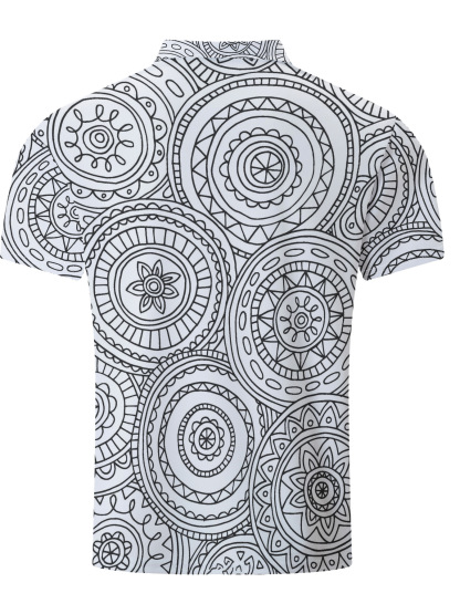 ZITY Men's Printed Button Down Stylish Summer Wear Polo Shirt