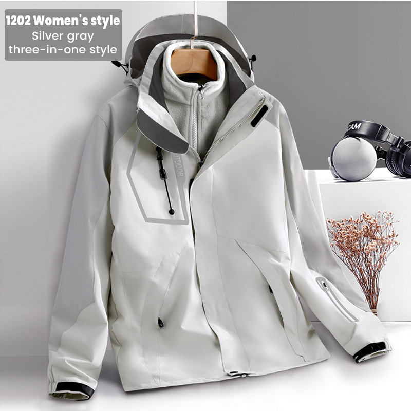 ZITY Women's Three In One Waterproof Outdoor Jacket-DUWBL06515