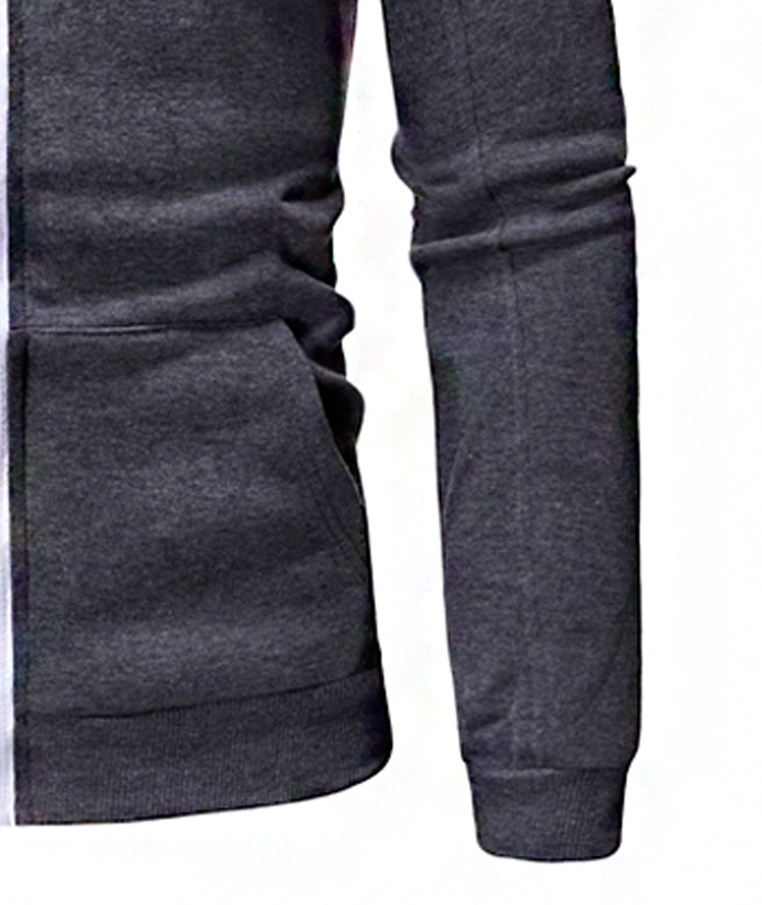ZITY Men's Light Weight Long Sleeve Full Zip Loose Hoodie-DUMFH05073|Zitysports